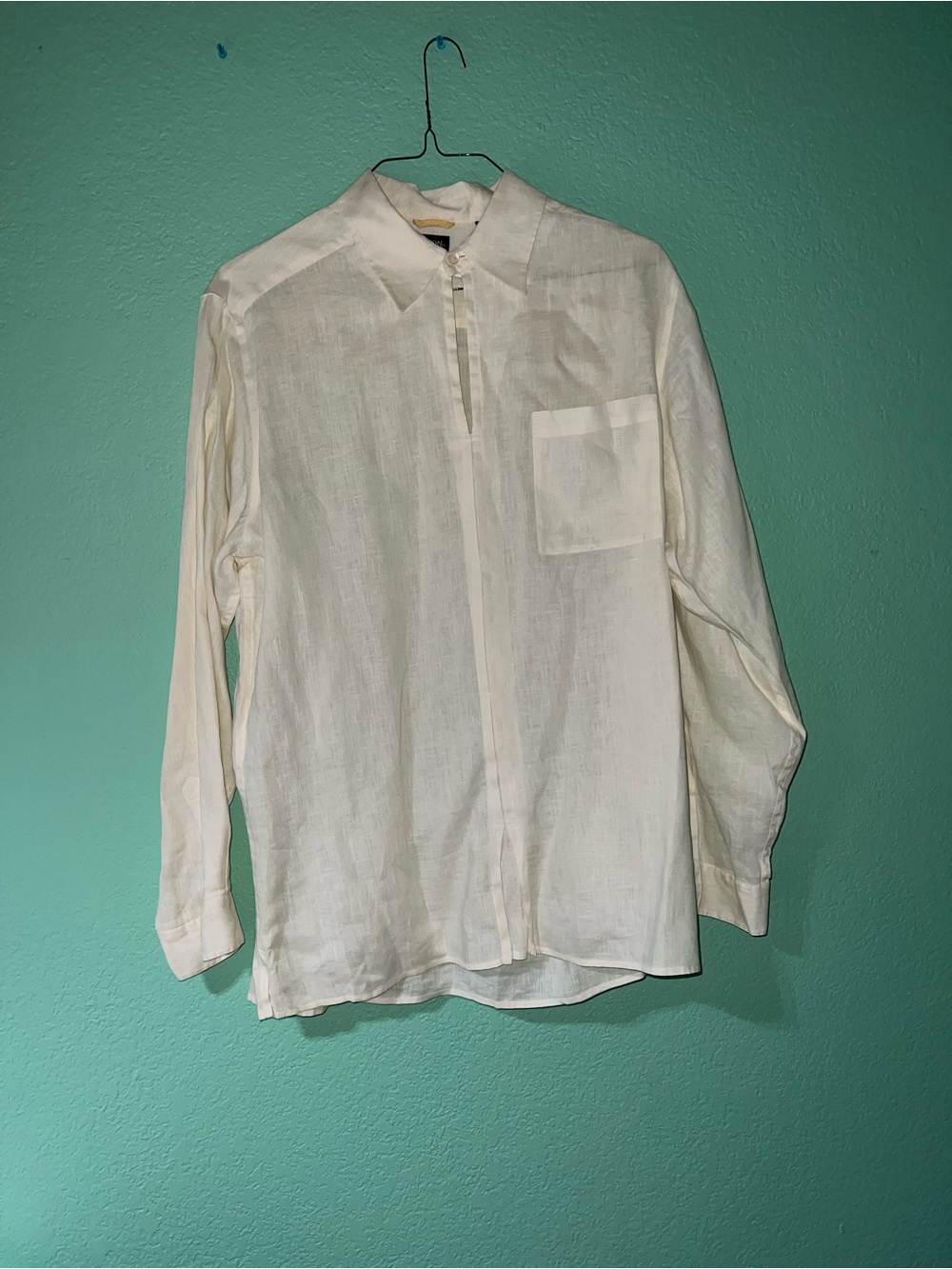 Reunion White Linen Button-Up Shirt